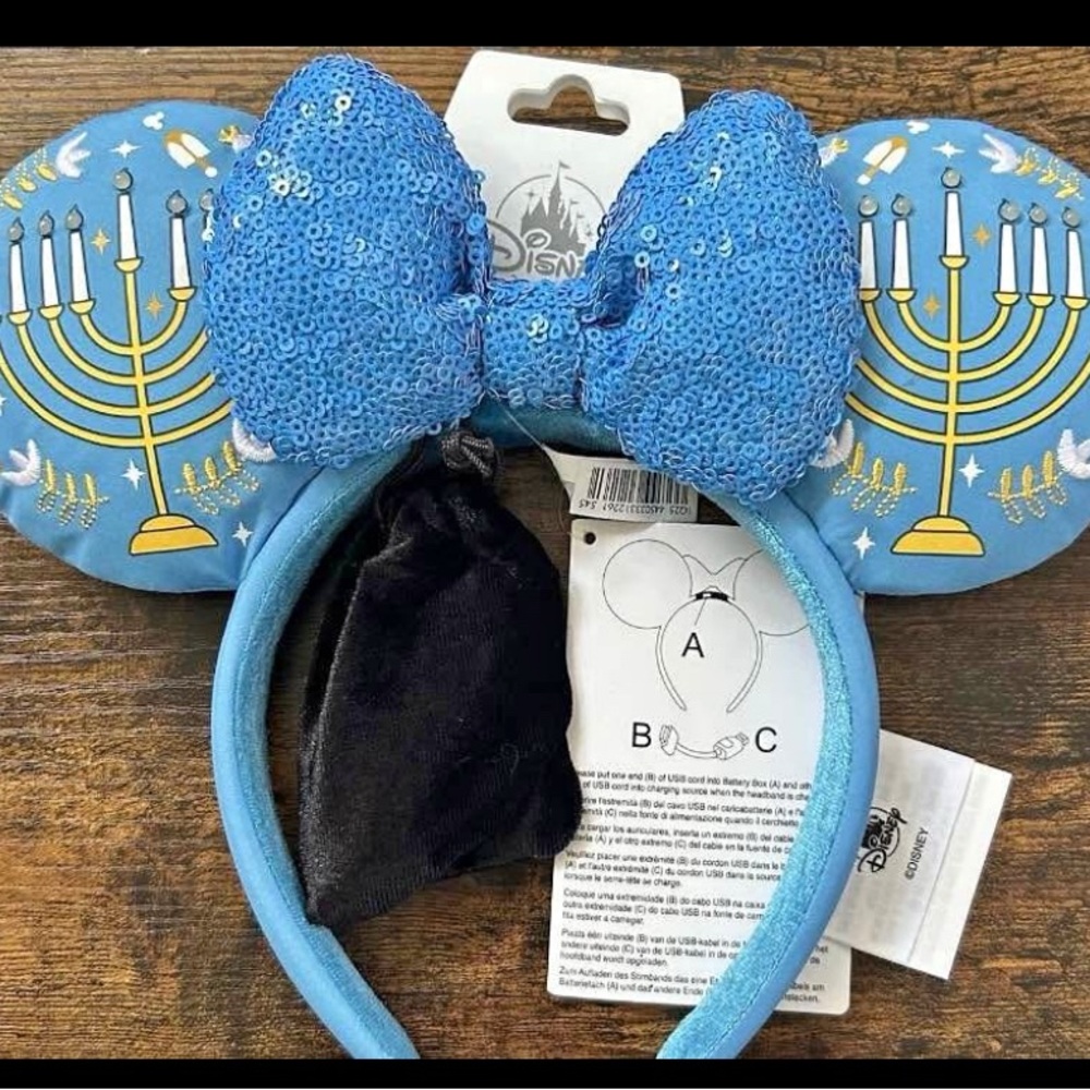 Disney Blue Sequin Mouse Ears Headband
